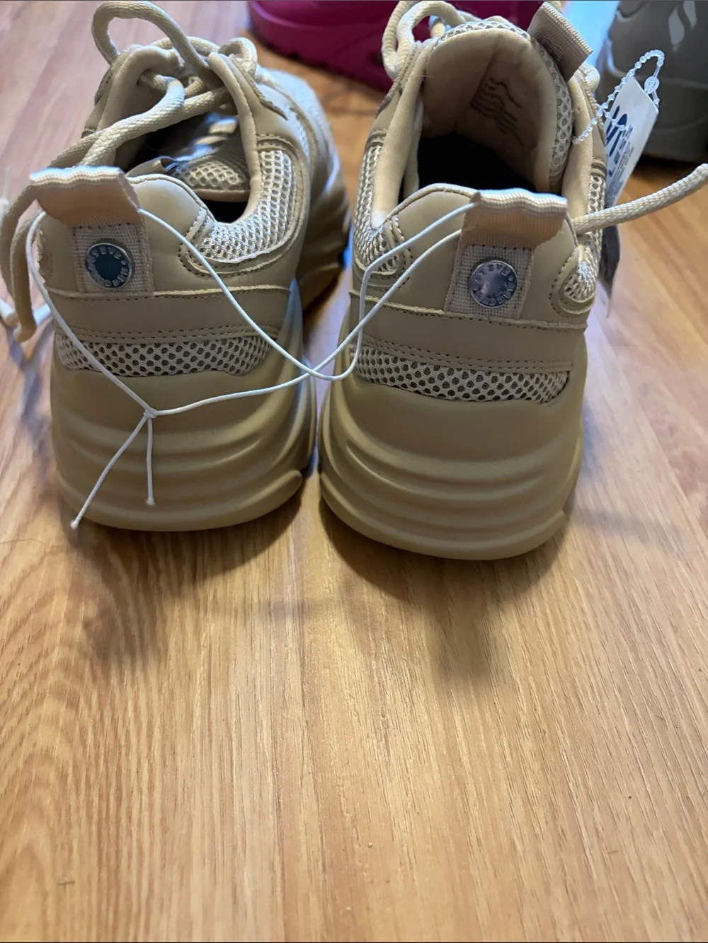 Steve Madden Beige Platform Sneakers